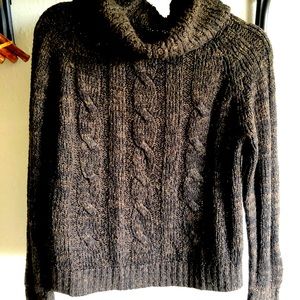 Carol Rose turtle neck cable knit sweater